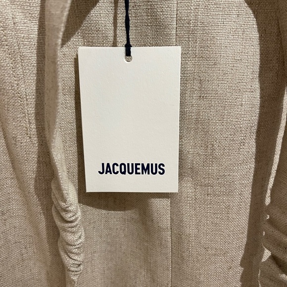 Jacquemus La Jupe Valerie Sand pencil linen midi skirt - Picture 9 of 9